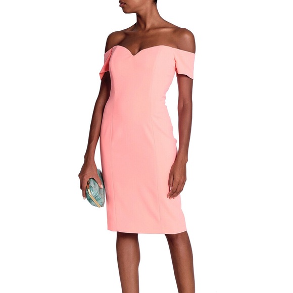 NWT Badgley Mischka Off the Shoulder Dress- SZ 10 - Picture 1 of 16